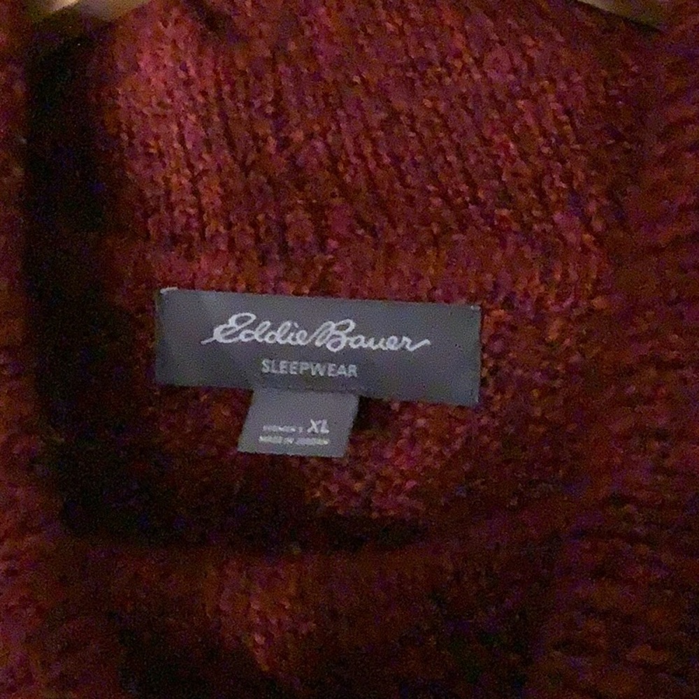 Eddie Bauer red cowl neck sweater, size XL - Picture 2 of 6